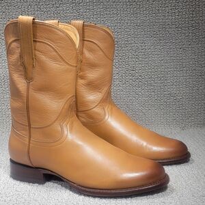 Tecovas The Earl Men’s US Size 11.5D Brown Calfskin Round Toe Roper Boots